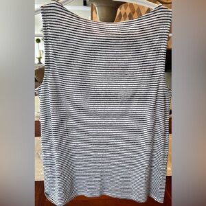 Eileen Fisher Black and White Striped Tank Top